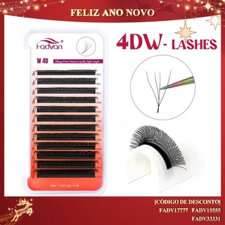 Fadvan 4D W In Shape Eyelash Extensão Fãs Falso Estilo Macio Vison Fácil De Enfeite Cílios Naturais