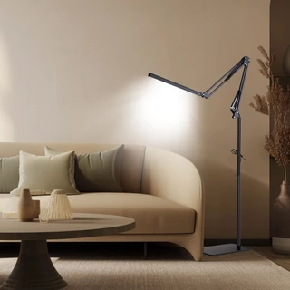 luminária de piso 190cm bivolt articulada chão pedestal coluna lustre metal Luz LED