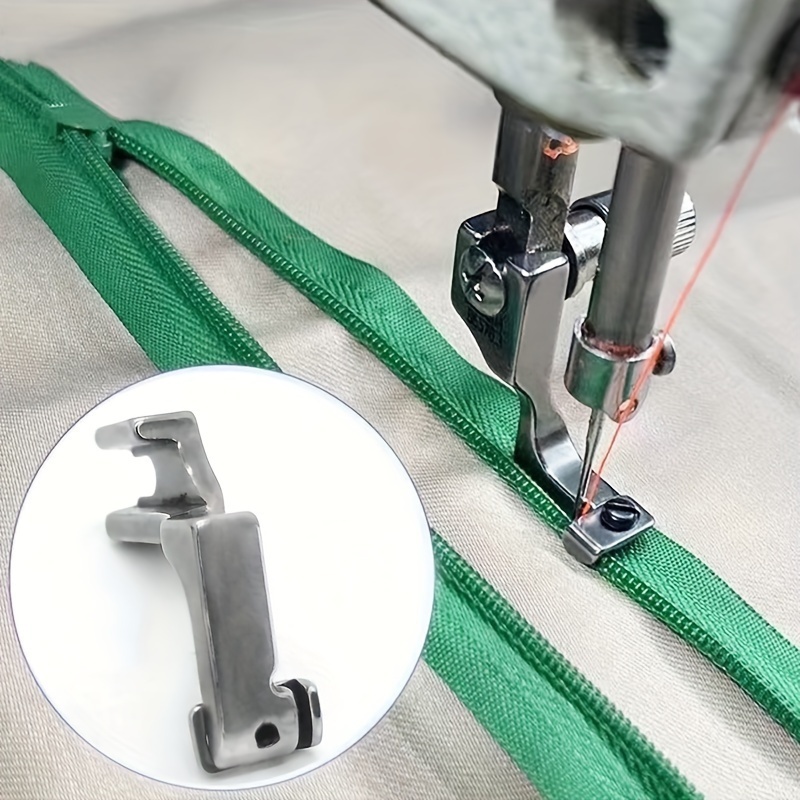 Calcador Zíper Invisível Regulável Lado Esquerda/Direito para Máquina Reta Industrial