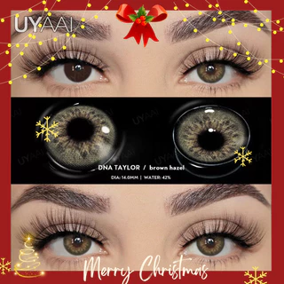 UYAAI 1 Par DNA Taylor Series Moda Lentes De Contato De Alta Qualidade Sun-kissed Girl Blue Contatos Brown Beleza
