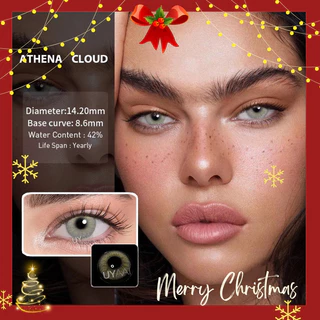 UYAAI 【1*contacts Lenses+1*tweezers+1*lenses Case】Lentes De Contato De Cor Anual Para Olhos Athena Seriers
