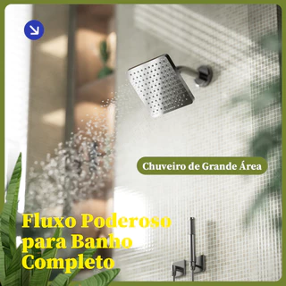 Heemli chuveirinho ABS 4/1 Conexão Universal Saída de Água em Grande Área e Alta Densidade Solar Gás De teto 15x15cm