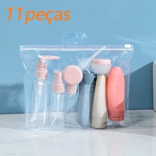 Travel Eleven-Piece Set Frasco Cosmético Frasco Cosmético Frasco Plástico Loção Frasco Toner Frasco Spray Shampoo Frasco