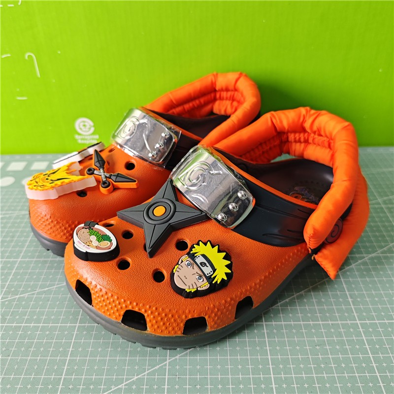 Crocs novo estilo sapatos infantis Naruto dos desenhos animados buraco ...