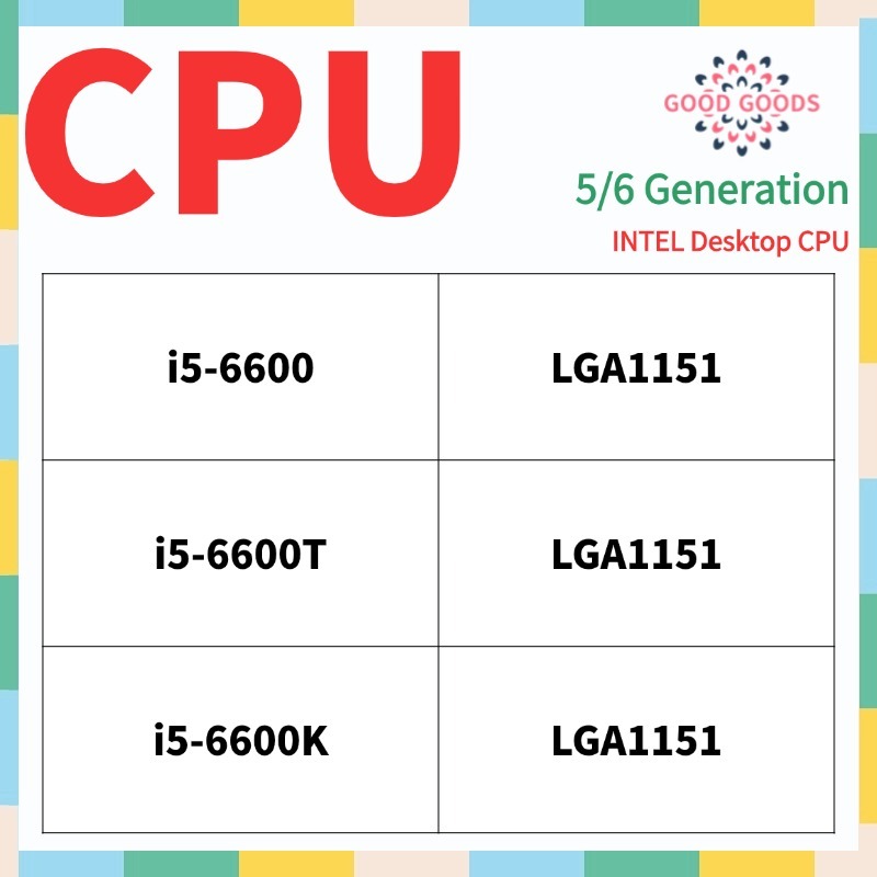 i5-6600 6600T 6600K CPU De Desktop INTEL Core De 5a/6a Geração LGA1151 ...