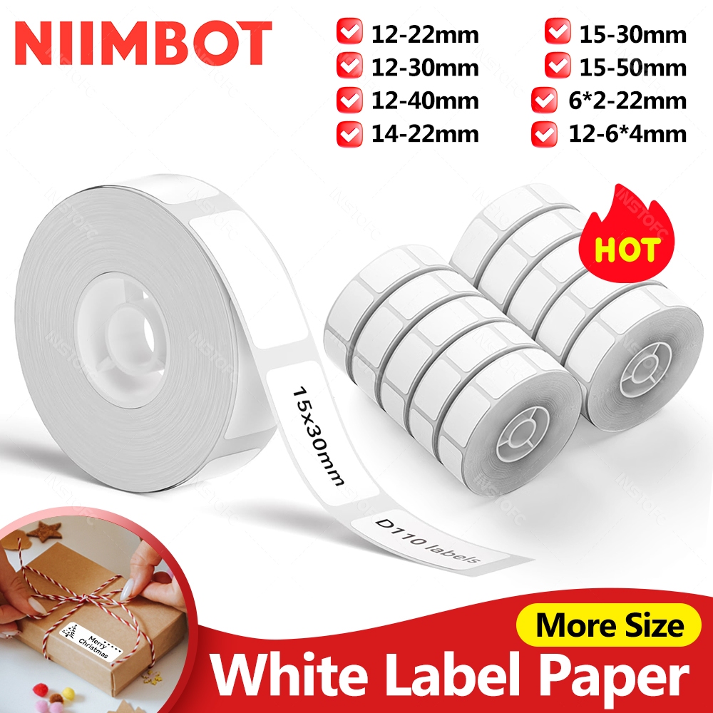 NIMBOT Papel de etiqueta branco compatível com a impressora de ...