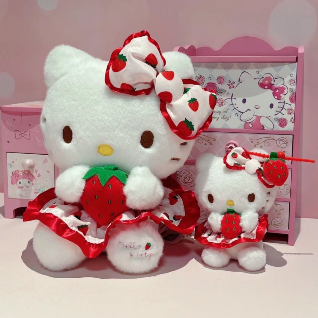 Brinquedo De Pelúcia Hello Kitty De 12'Com Vestido De Morango , Boneca ...