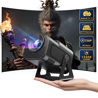 XGODY Gimbal 5 Mini Projetor Android 11 4K Ultra HD HDMI Wifi Bluetooth Alto-Falante Embutido Cinema Ao Ar Livre