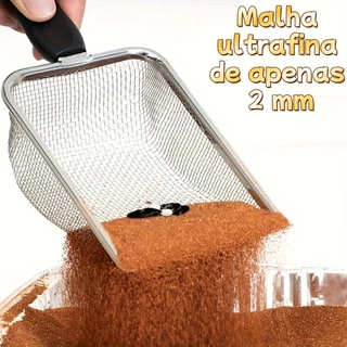 Ferramentas De Limpeza Para Animais De Estimação Pá De Aço Inoxidável Rede Areia Répteis Lagarto Tela Fecal Colher