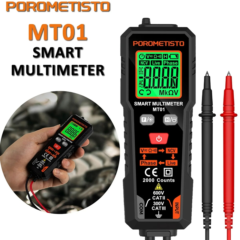 Multímetro Digital Compatible Con Bluetooth RMS Verdadero Medidor De Voltaje CC/CA De Rango