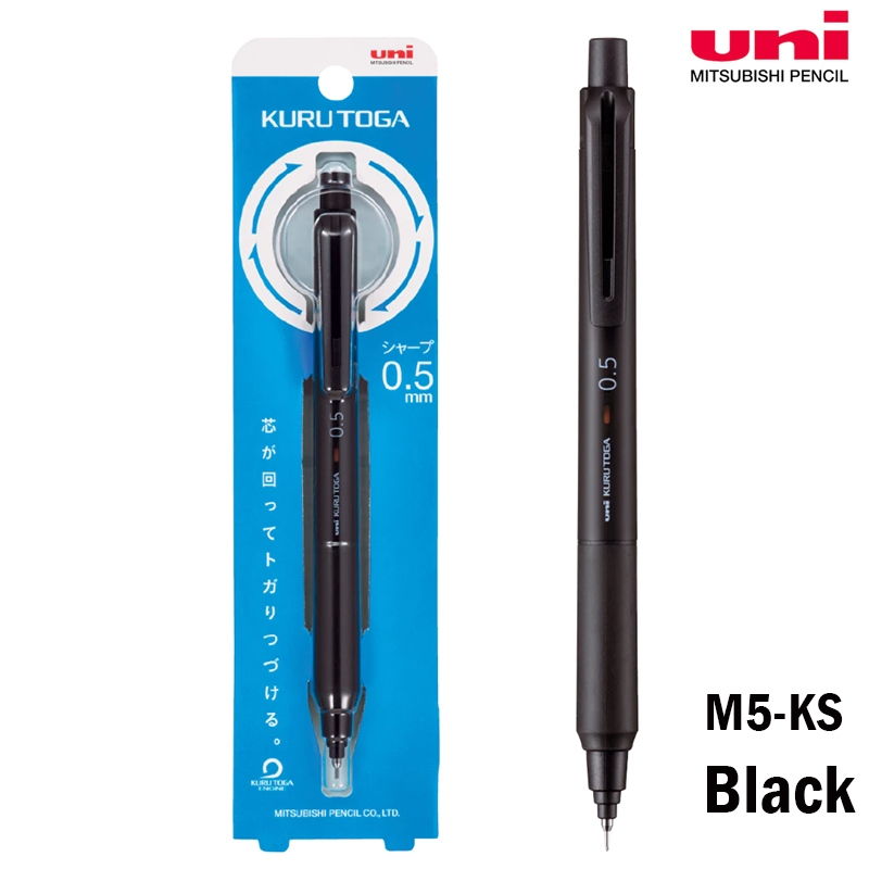 Uni M5-KS Kuru Toga Lápis Mecânico Modelo 0.5mm Núcleo Rotativo