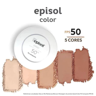 Protetor Solar Episol Color Pele Extra Clara FPS 50 Pó Compacto 10g