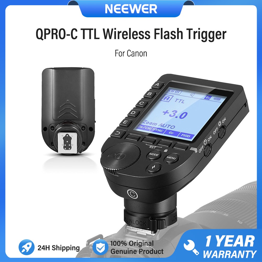 Transmetteur Flash Neewer QZ-C TTL Sans Fil - Pour Appareils Canon - Neuf