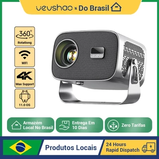 Projetor VEVSHAO A12 Android 11 Com 360 ° Rotação , Suporte 4K , WiFi 6 , Portátil Ao Ar Livre em Oferta na Shopee