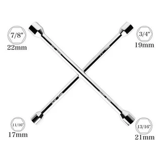 Chave De Roda Estrela Universal Para Carro AÇO 4 Bocas 17 19 21 23mm Tipo Cruz Profissional