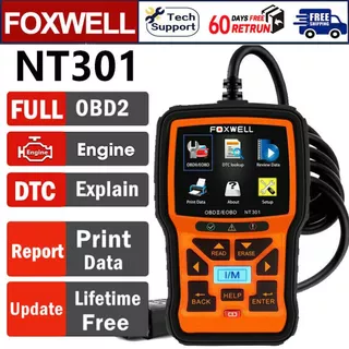 Foxwel NT301 Scanner Obd2 Avançado De Carro Diagnóstico Odb2 Ferramenta De OBDII ECU Automotivo Automático De Motor
