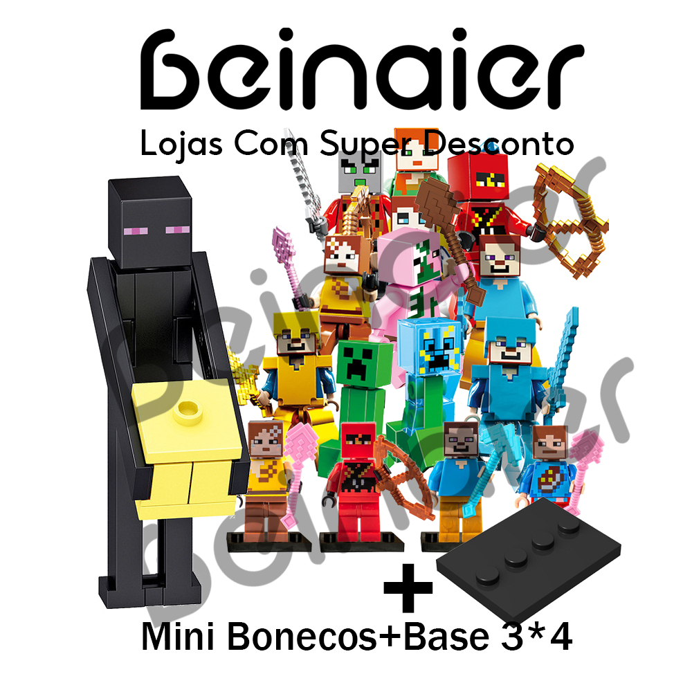 Brinquedo de bloco de construção de Mini boneca Minecraft | Shopee Brasil