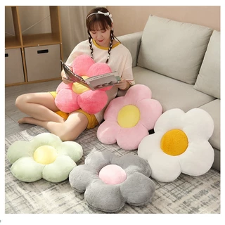 Almofada Gigante Girassol 50x50cm Pelúcia Super Macia para Decoração de Sofá, Cama e Quarto