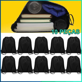 10 pçs saco de escola com cordão mochila escola esportes esportes saco de escola saco de dança