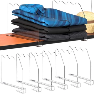 Divisória de cortina de vento com divisória de prateleira acrílica transparente transparente 6 peças