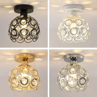 Arredondado Candelabro De Cristal Simples Americano Personalidade Criativa Iluminação De Casa Quarto Sala De Estar~
