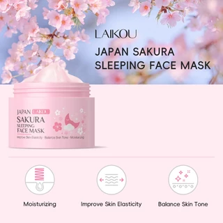 LAIKOU Japão Sakura Máscara Facial Para Dormir Hidratante Melhora A Elasticidade Da Pele Mesmo Tom 25g em Oferta na Shopee