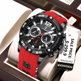 POEDAGAR Militar Moda Masculina Relógio De Quartzo Cronógrafo À Prova Dwaterproof Água Luminosa Data Silicone Relógios M