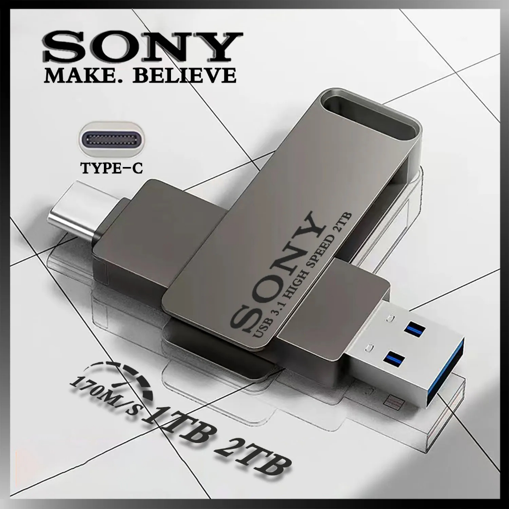 SONY Flash Drives 2TB Usb 3.0 Mini Pendrive In Metallo Ad Alta Velocà 1TB 512GB Stick Unà Portatile Memoria Impermeabile Memoria Storage U Disk - Foto 9