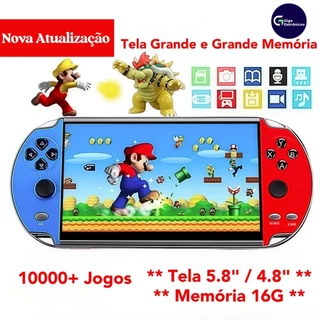 2025 Videogame Portatil 10000 Jogos Retro 16GB Console de Mão Memoria Expansivel Tela 5.8 /5.5