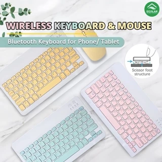 kit Colorido De Teclado E mouse Bluetooth Sem Fio macaron Para PC , iPad , tablet notebook .
