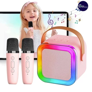 Alto-Falante Bluetooth Com Microfone Luzes LED Jogos De Karaokê Família Crianças