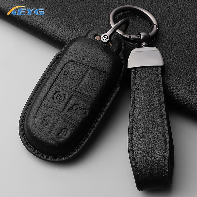 Ontto Custodia Portachiavi Auto In TPU Morbido, Adatta Per Chrysler 300C, Jeep Renegade, Compass, Grand Cherokee, Dodge, Fiat 500X, Colore Blu - 2