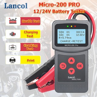 ⭐Supports Portuguese Lancol Micro200Pro 12/24V Testador De Bateria De Motocicleta 40 A 2000CCA Ferramentas Analisadoras De Capacidade em Oferta na Shopee