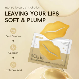 LAIKOU Coreia Caracol Colágeno Máscara Labial Refinar Textura Nutritiva Suave E Rechonchuda 6g em Oferta na Shopee
