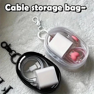 Armazenamento De Carregador De Cabo De Dados Bolsa Organizador Portátil De Fone De Ouvido Externo em Oferta na Shopee