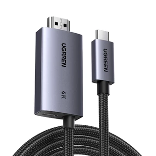 Cabo UGREEN USB C Para HDMI (4K @ 60 Hz) Adaptador Tipo Thunderbolt 4/3 Home Office Compatível Com iPhone 16 Pro Max Plu