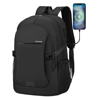 Mochila multifuncional recarregável USB de grande capacidade para homens, bolsa de ombro à prova d