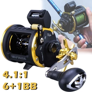 Sougayilang Carretel De Pesca De Alta Qualidade 4.1 : 1 6 + 1BB Tamanho 30 Arraste Máximo 30kg Vara De Escolha Esquerda/