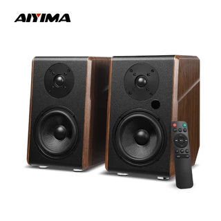 AIYIMA S700 Alto-Falantes De Estante Ativa 120W Bluetooth Sem Fio Sistema De Som Alta Fidelidade De Madeira Falante Saíd