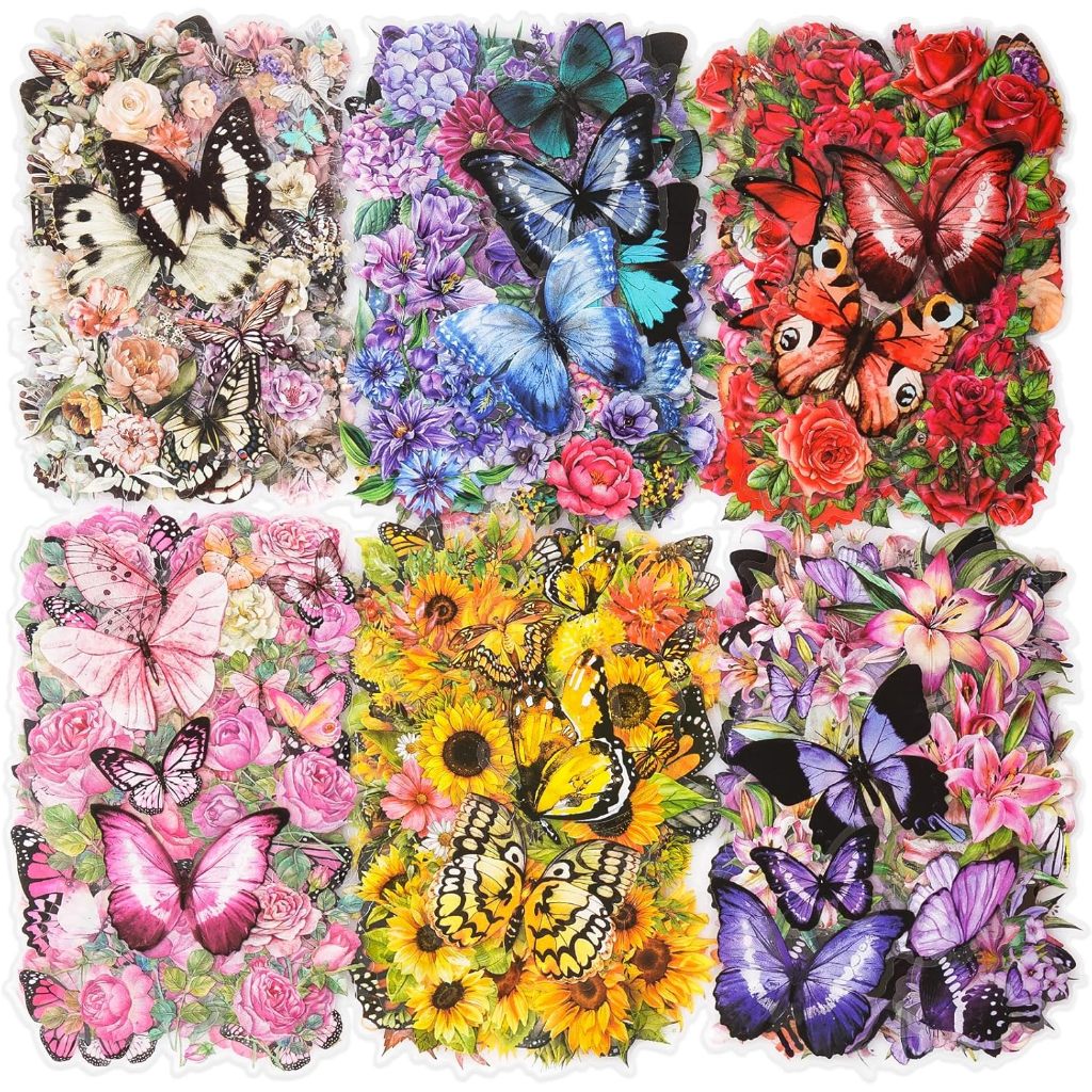 50 Pcs Autocolantes Do Livro De Rascunho Da Fada Vintage Flower ...