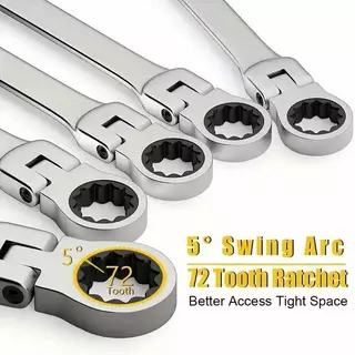 Kit de chave de ferramenta combinada de 7 peças Chave de catraca estrela profissional de 8 a 19 mm