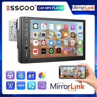 （Envio de São Paulo）ESSGOO 1 din 2 din Rádio De Carro Bluetooth 7 Polegada Tela Sensível Ao Toque Multimídia MP5 Player