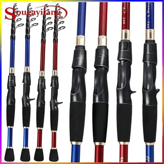 Vara De Pesca Sougayilang 1.8M/2.1M/2.4M Telescópica Giratória/Fundida De Fibra De Carbono Com Alça De EVA Para Água Sal