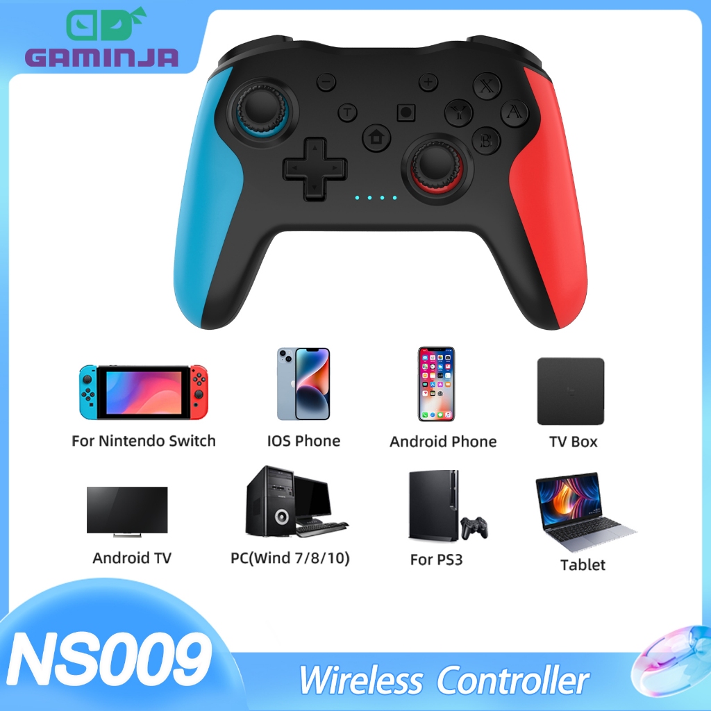 Controlador De Jogo Bluetooth Gamepad Sem Fio Para Nintendo Switch/2 Console PS3 PC Windows 7 10