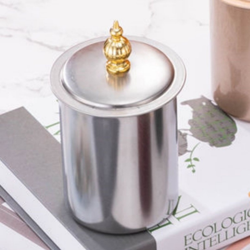 Cinzeiro Funil Doméstico de Aço Inoxidável com Tampa