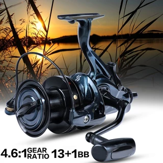 Sougayilang 5000-12000 Vara De Pesca Giratória 13 + 1BB 4.6 : 1 Relação De Engrenagem Lagoa Potência Máxima De Arrasto 2