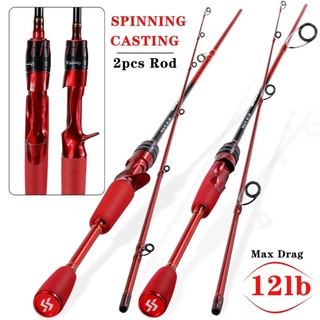 Sougayilang Vara De Pesca De Carbono De 1.8 M/2.1 2 Seções 4-12LB Fundição Com Alça De EVA Para Água Doce