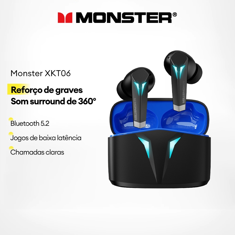 Monster XKT06 Fones De Ouvido TWS Baixo Alta Fidelidade Som Estéreo ...