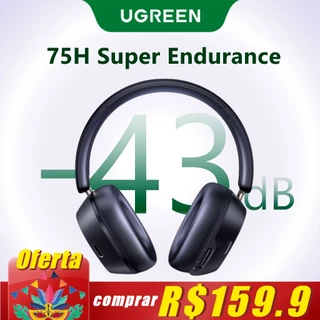 UGREEN Max5C Fone De Ouvido Sem Fio Bluetooth5.4 HiFi ANC CertificaçãoEm Alta Resolução Com Áudio 43dB Cancelamento 75Ho