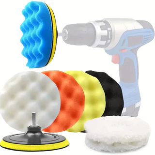 7/8/11 Peças Kit Boina Polimento Automotivo Espuma e Lã 3 Polegadas para Furadeira e Parafusadeira em Oferta na Shopee